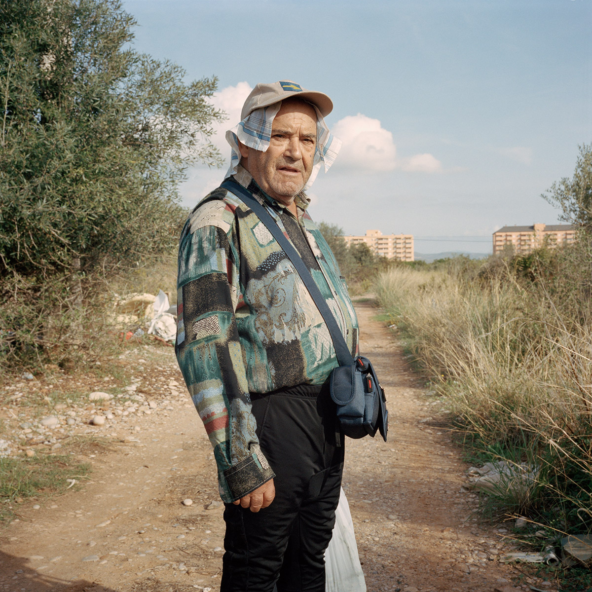 Portrait d'une personne âgée à Marina d'or, ville vacance de la province de Castellon sur la côte méditerranéenne.